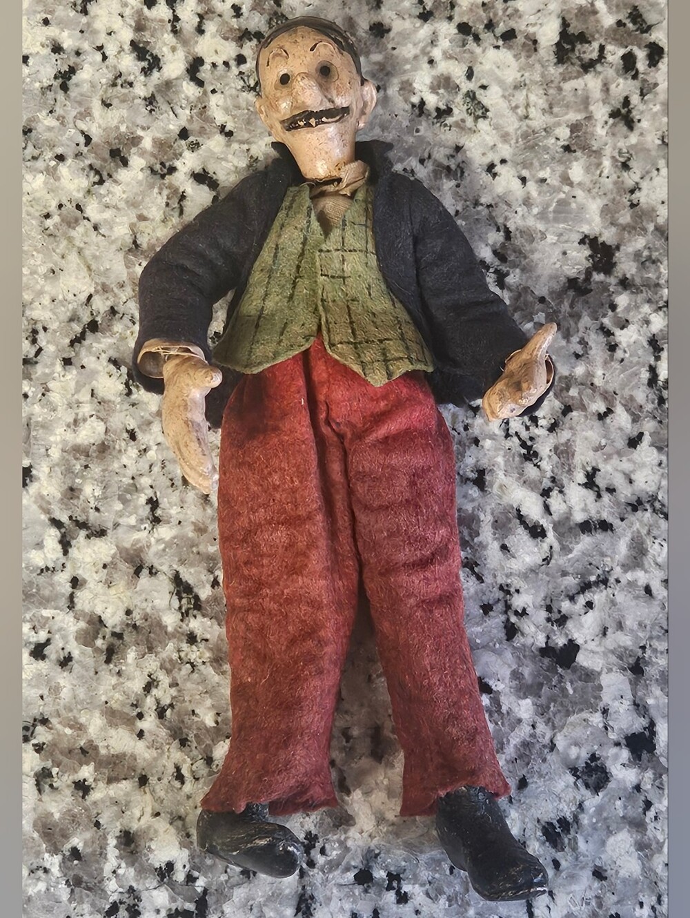 Rare Antique 1920s/30s Swiss SABA Bucherer Mutt & Jeff Comics Character Doll Toy